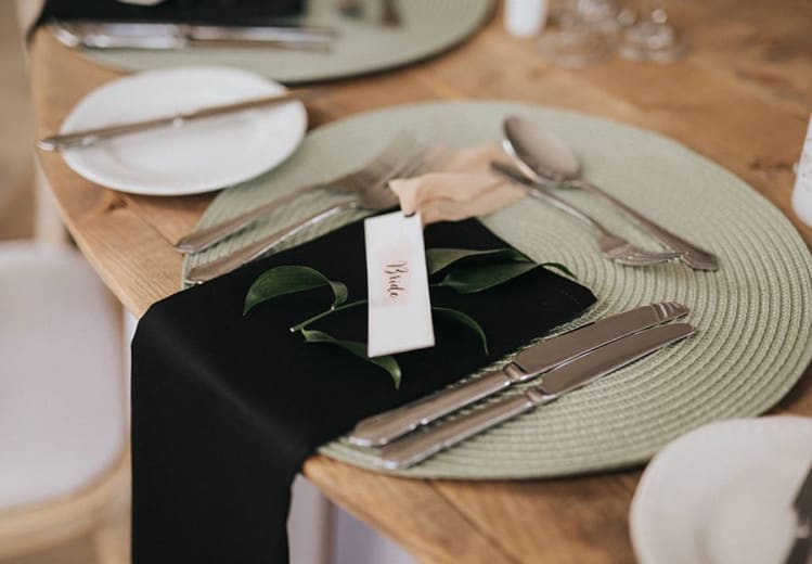 Wedding place setting