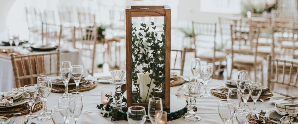 Wedding Table Decor at Stallingborough Grange