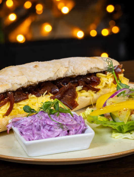 Cheddar Cheese & Red Onion Chutney Baguette